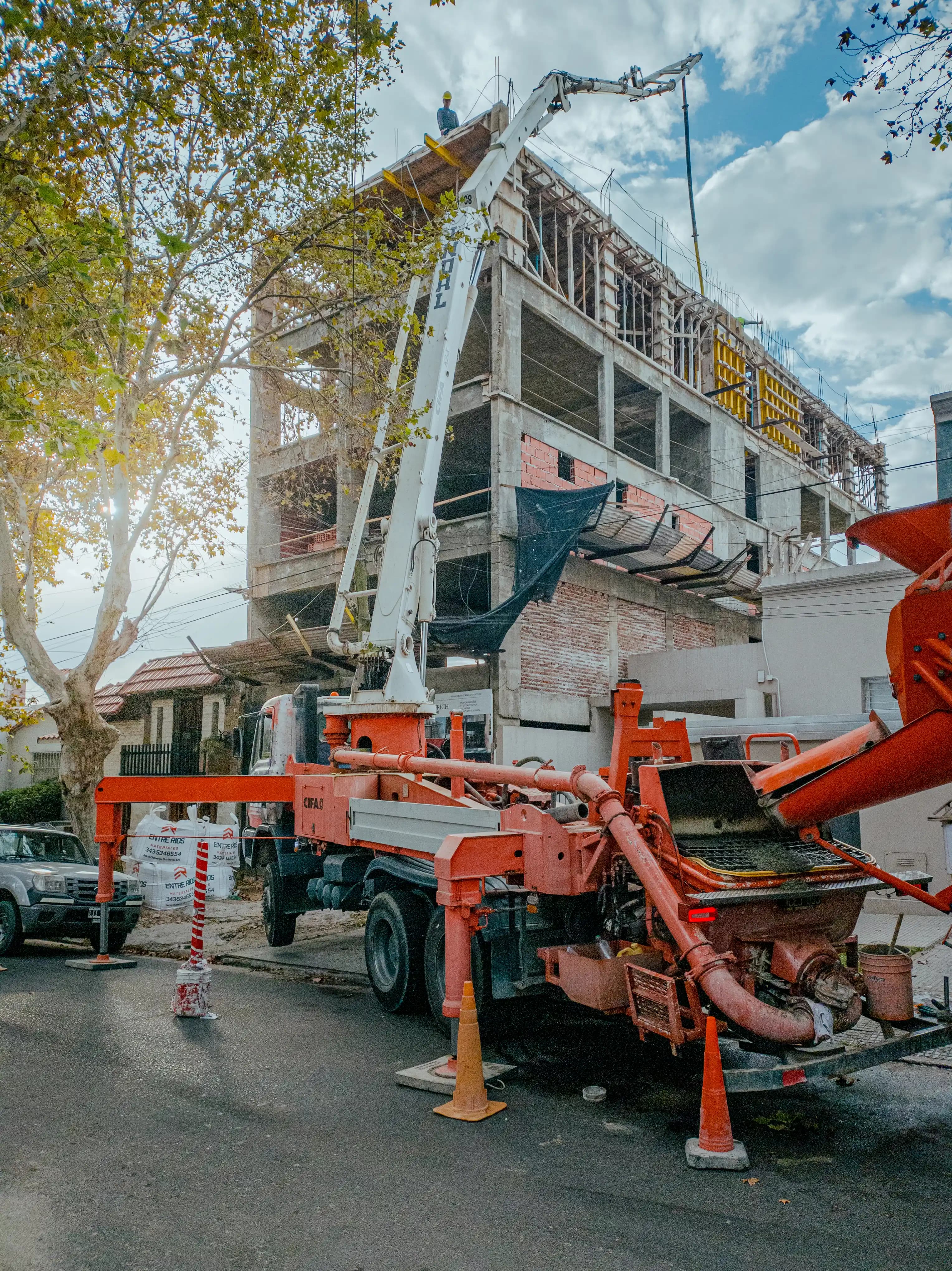 Obra Torreón con hormigón elaborado INDAL